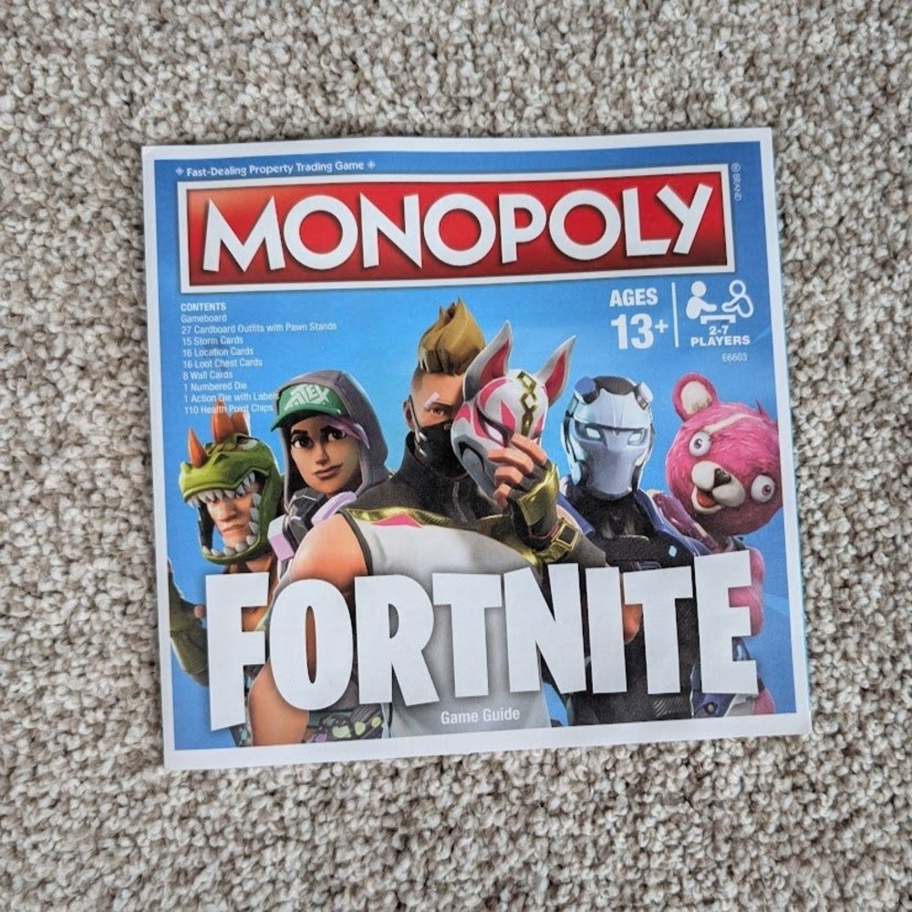 Hasbro Monopoly Fortnite Edition Board Game - Game Board, Dice and Box Only - Picture 6 of 7